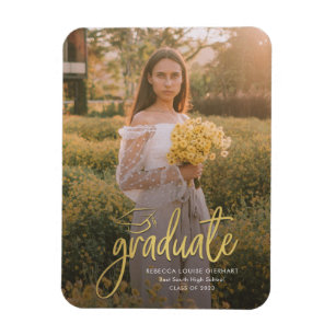 Graduation Script Photo Grad 2024 Announcement Magnet