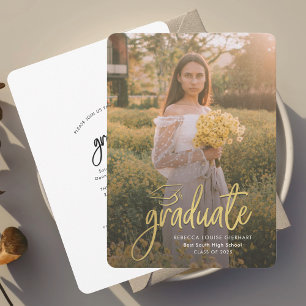 Graduation Script Photo Grad Open House 2026 Invitation