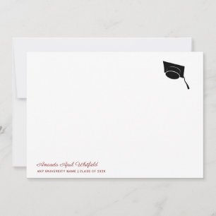 Graduation Script Typography Grad 2026 Cap Card