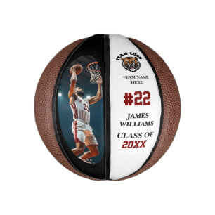Graduation Senior Night Custom Photo & Name Mini Basketball