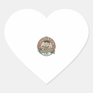Graduation Senior Year Cat Graduation Senior Year Heart Sticker