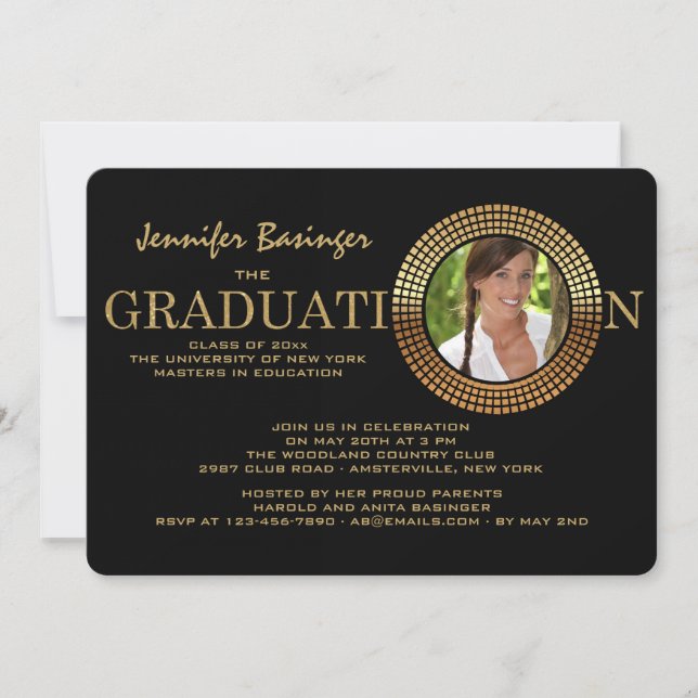 Graduation Shimmer Photo Invitation (Front)