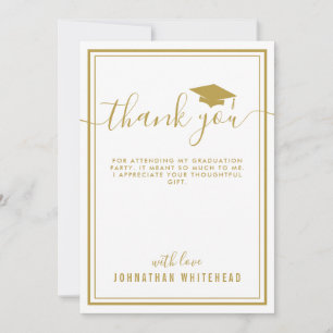 Graduation Simple Photo Thank You Card