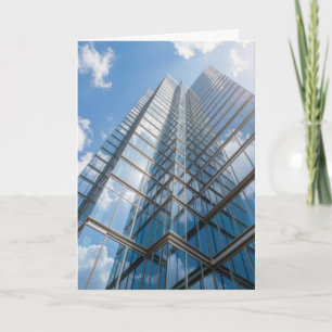 Graduation Skyscraper With Cloud Reflection Card