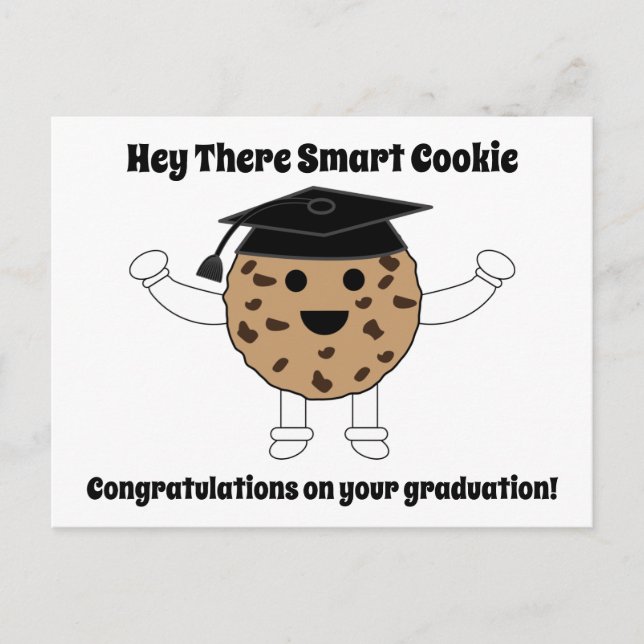 Graduation Smart Cookie Funny Personalise Postcard (Front)