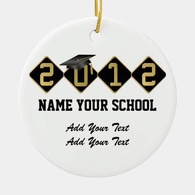 Graduation - SRF Ceramic Tree Decoration (Front)