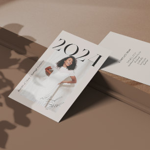 Graduation Student School Networking Modern Photo Business Card