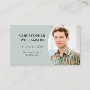 Graduation Student  School Networking Modern Photo Business Card