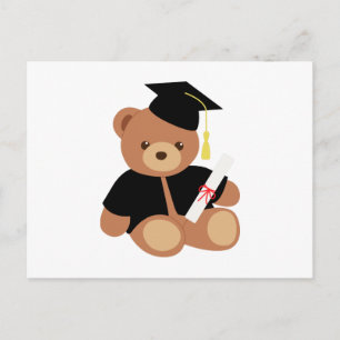 Graduation Teddy Bear Postcard