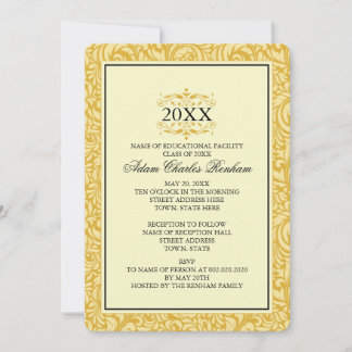 Graduation Template Golden Yellow Formal