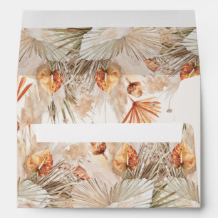 Graduation terracotta pampas grass elegant modern  envelope