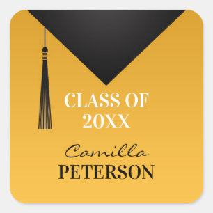 Graduation Thank You Black Hat Tassel Sticker