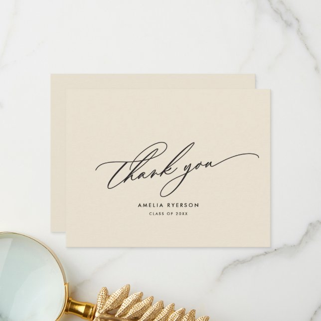 Graduation Thank you card (Front/Back In Situ)