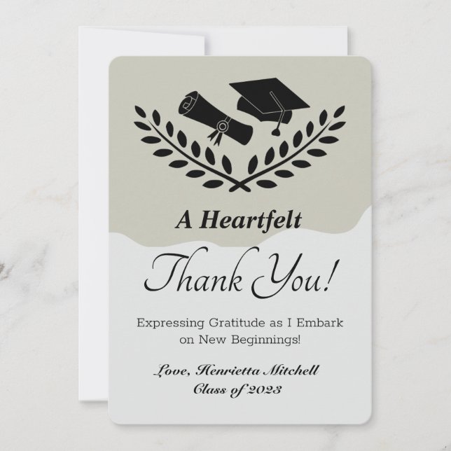  Graduation Thank You Card (Front)