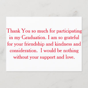Graduation Thank you card