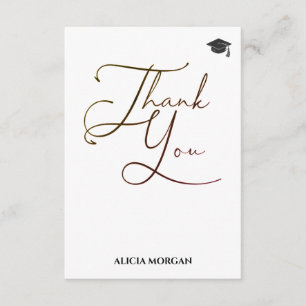 Graduation Thank You Card Asmelina Harley Script