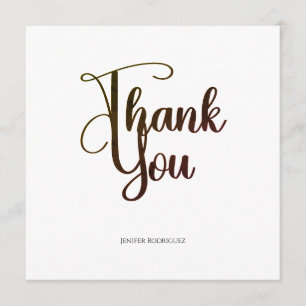 Graduation Thank You Card   Beautiful Curve Script