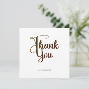 Graduation Thank You Card Beautiful Curve Script