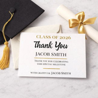  Graduation Thank You Card Editable 5x7