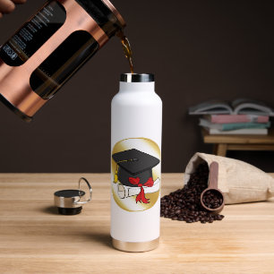 Graduation Thank You Class of Graduate Collage Water Bottle