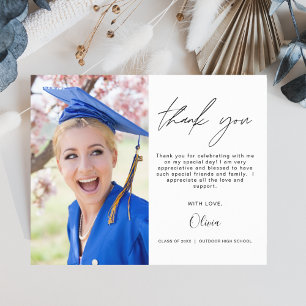 Graduation Thank You Class of Photo Card