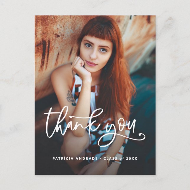 Graduation Thank You Photo High School Graduate Postcard (Front)