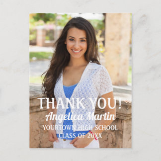 Graduation Thank You Photo Postcard