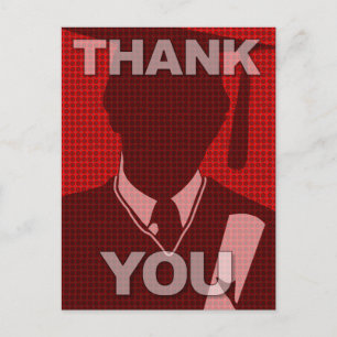 Graduation Thank You Postcard Gown 1