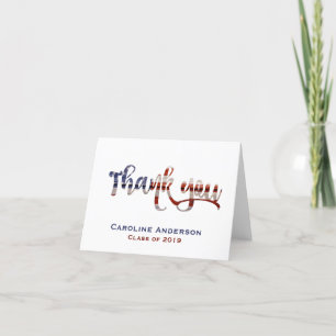 Graduation Thank You, Red White & Blue Thank You Card