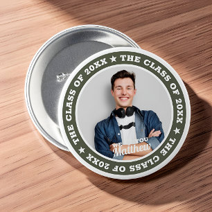 Graduation The Class of 20XX Modern Custom Photo 7.5 Cm Round Badge