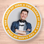 Graduation The Class of 20XX Modern Custom Photo 7.5 Cm Round Badge<br><div class="desc">This simple and modern design is composed of serif typography and add a custom photo.</div>