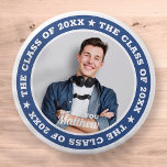 Graduation The Class of 20XX Modern Custom Photo 7.5 Cm Round Badge<br><div class="desc">This simple and modern design is composed of serif typography and add a custom photo.</div>