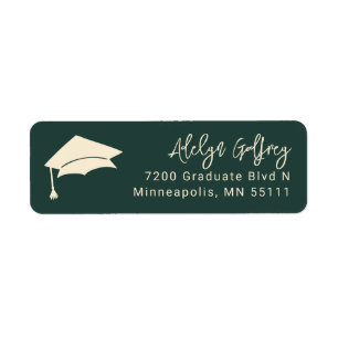 Graduation Theme Grad Cap Doodle Green