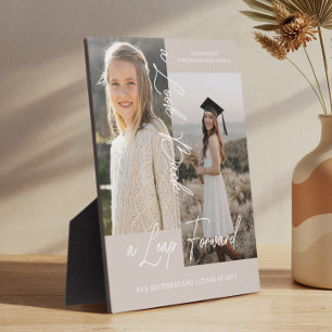 Graduation Then & Now Grad Photo Collage Keepsake Plaque