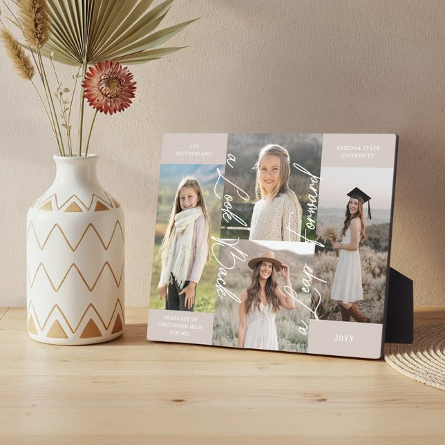 Graduation Then & Now Grad Photo Collage Keepsake Plaque (Graduation Then & Now Grad Photo Collage Keepsake Plaque)