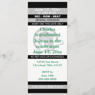Graduation Ticket Party Invitation