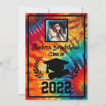 Graduation Tie Dye Invitation