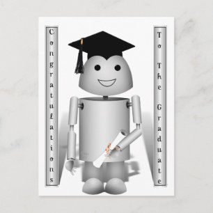 Graduation Time for Robo-x9! Postcard