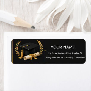 Graduation Title Card – Luxurious Black and Gold 