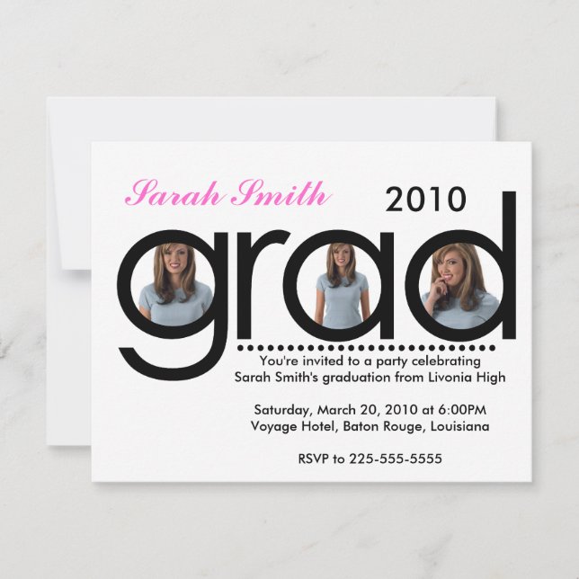 Graduation (Top 10 Views) Invitation (Front)