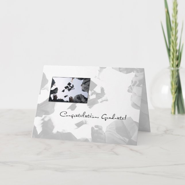 Graduation Tossing Hats Card (Front)