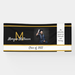 Graduation Traditional Black Banner