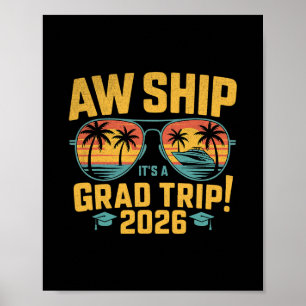 Graduation Trip Cruise 2026 Ship Senior Matching C Poster