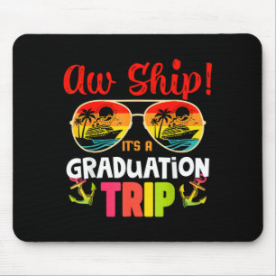 Graduation Trip Retro Summer Sunset Beach Matching Mouse Mat