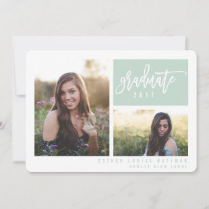 GRADUATION TWIN PHOTO-WITH WORKING PHOTOGRAPHS ANNOUNCEMENT