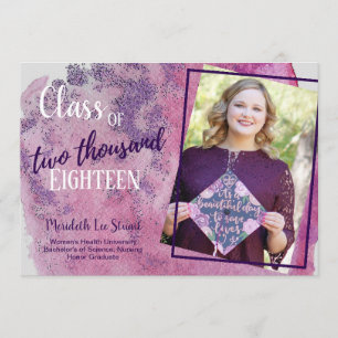 Graduation Ultra Violet 2 Photo Announcement