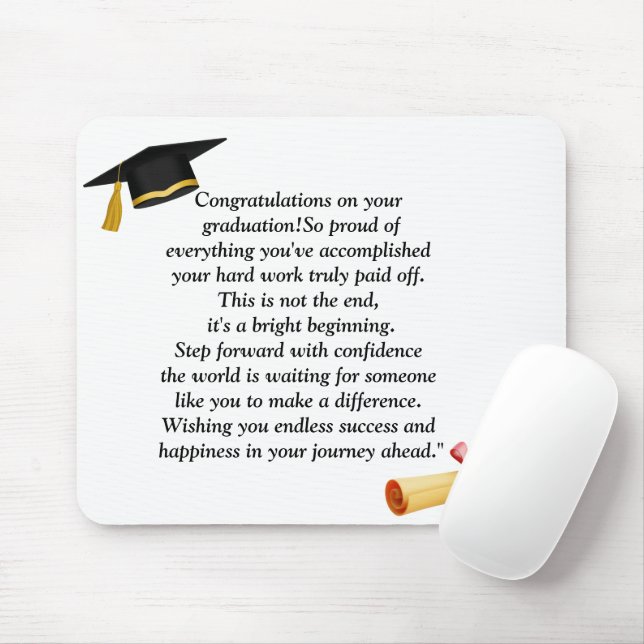  Graduation- Universal Design for all ages Mouse Mat (With Mouse)