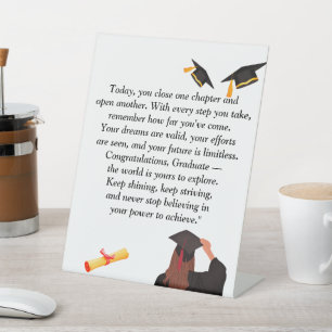 Graduation- Universal Design for all ages Pedestal Sign