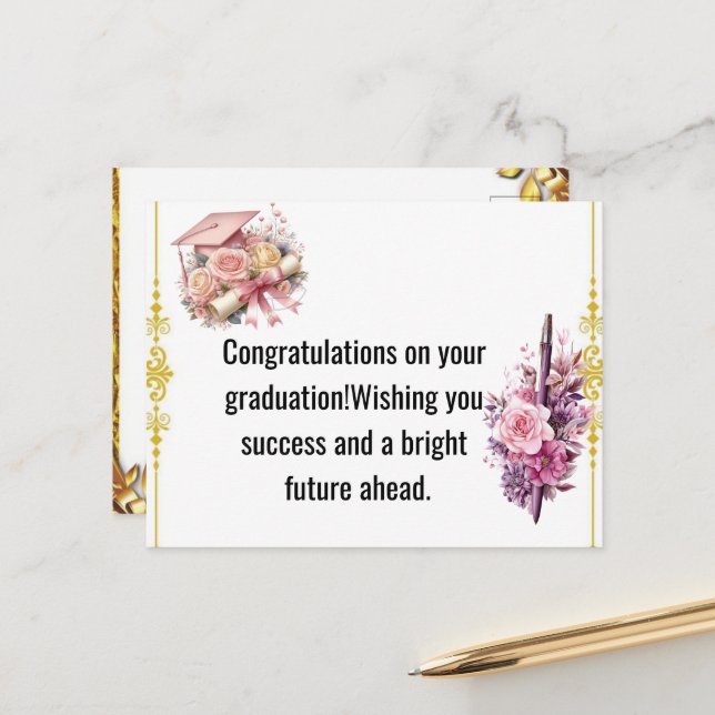  Graduation- Universal Design for all ages Postcard (Front/Back In Situ)