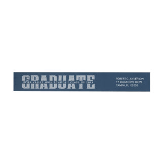 Graduation Varsity Lettering Editible School Wrap Around Label
